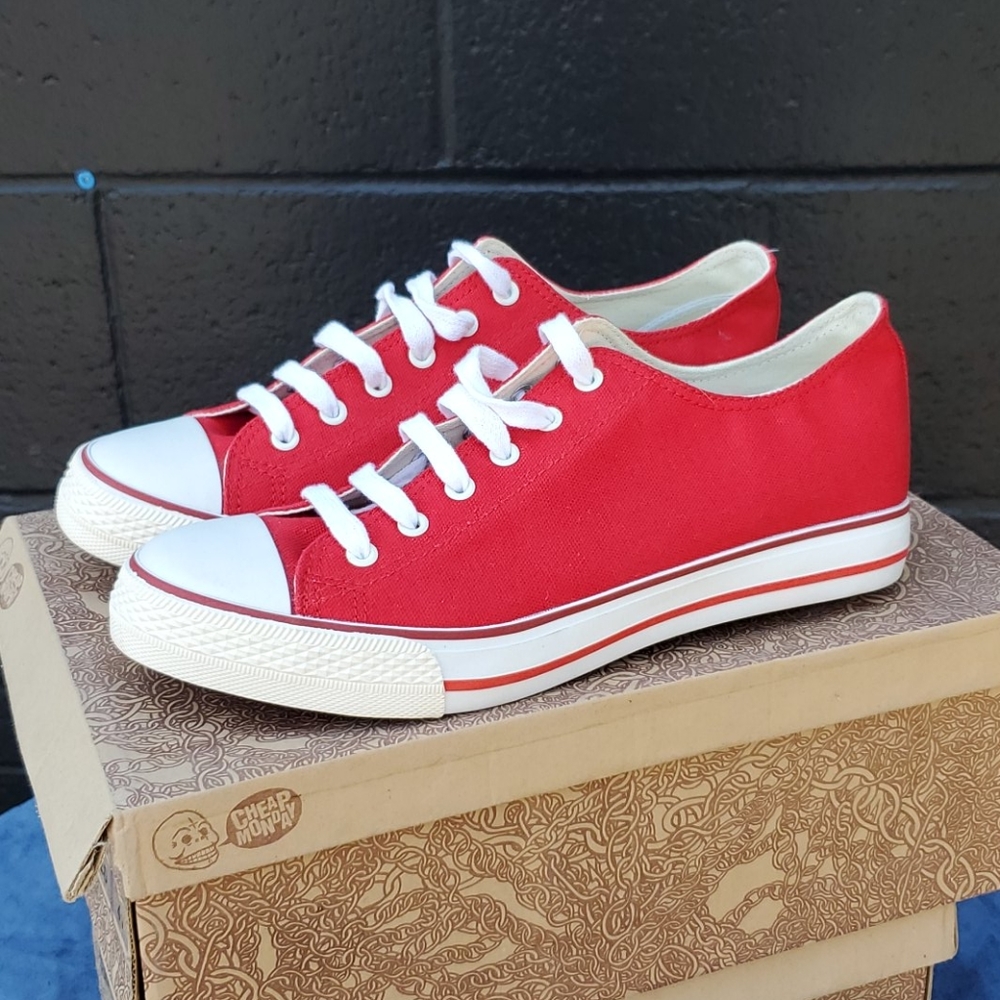 Cheap Monday, Red Chuck Taylor style sneakers